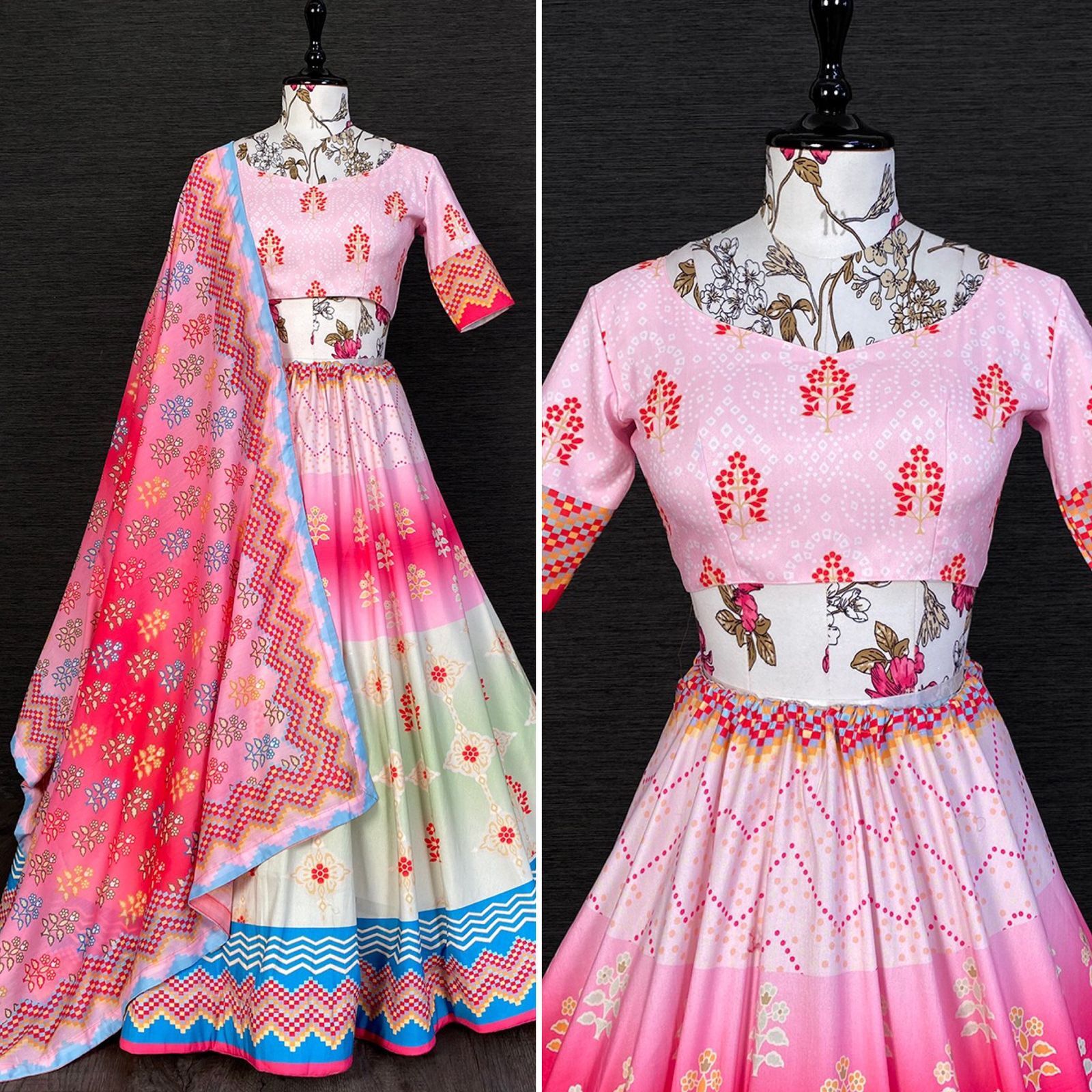 Beautiful Vaishali Silk Printed For Lehenga Choli