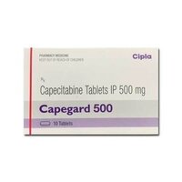 Capegard 500mg Tablets - Anticancer Medicine, Colorectal & Breast Cancer Treatment, Contains Capecitabine, 10 Coated Tablets Per Pack