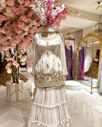 Fancy Designer Faux Georgette With Sequence Work Sharara Suit