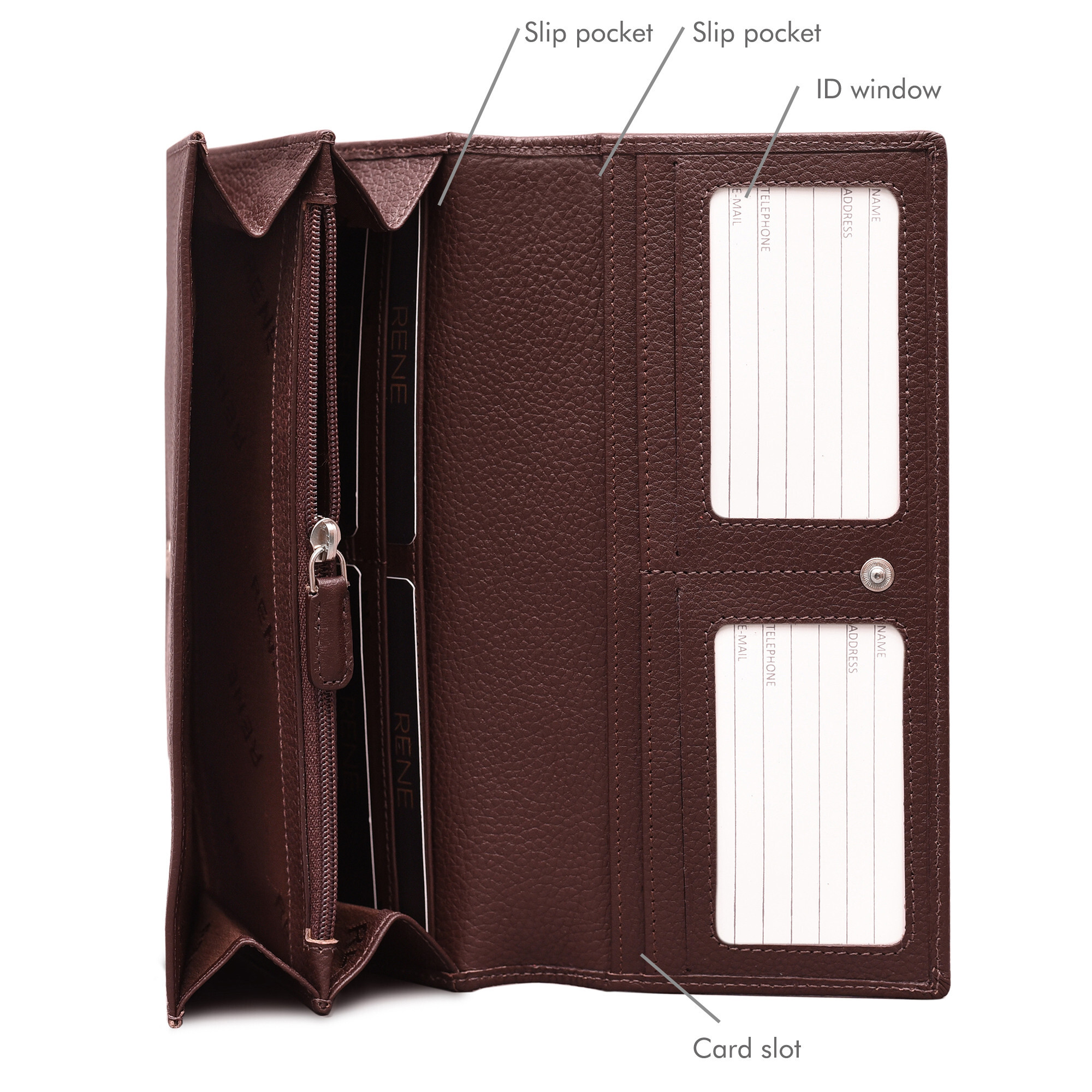 GENUINE LEATHER BROWN LADIES WALLET