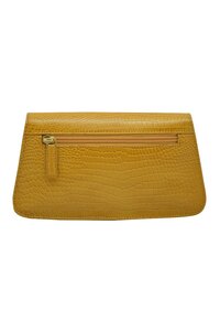 Genuine leather Lt. Mint / Cream-Olive zip around ladies wallet