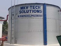 100000 Liter Zinc Aluminium Water Tank - Zinc-aluminium Alloy-coated Steel, 100000 Liters Capacity, White Color | Weather-resistant, Low-maintenance, Ideal For Industrial And Municipal Use