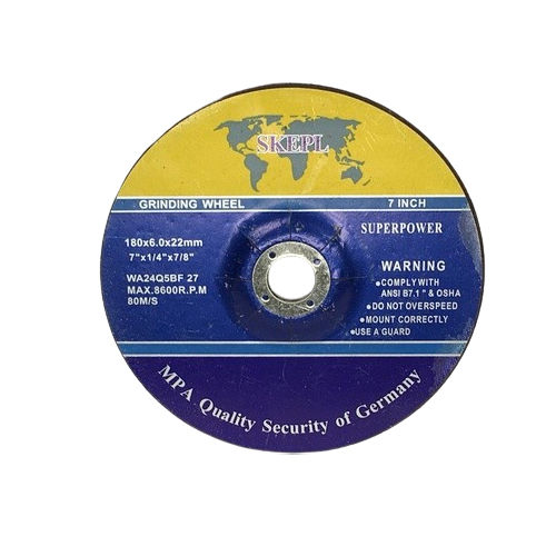 SKEPL 7 Inch Grinding Wheel - 180x6.0x22mm Red, High Grain Concentration, 8600 RPM, Premium Aluminium Oxide, 80 m/s Cutting Speed