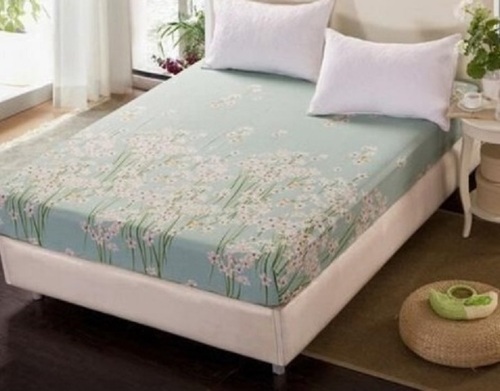 Knitted Fitted Printed Bedsheet