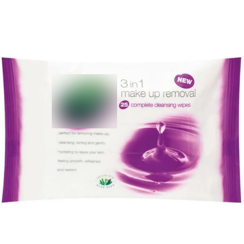 50pcs 3in1 makeup removal wipes