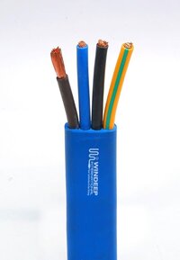 AWG EPDM Rubber 3 And 4 Core Flat Cable