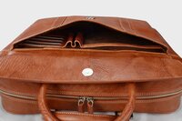 GENUINE LEATHER TAN PROFESSIONAL BAG