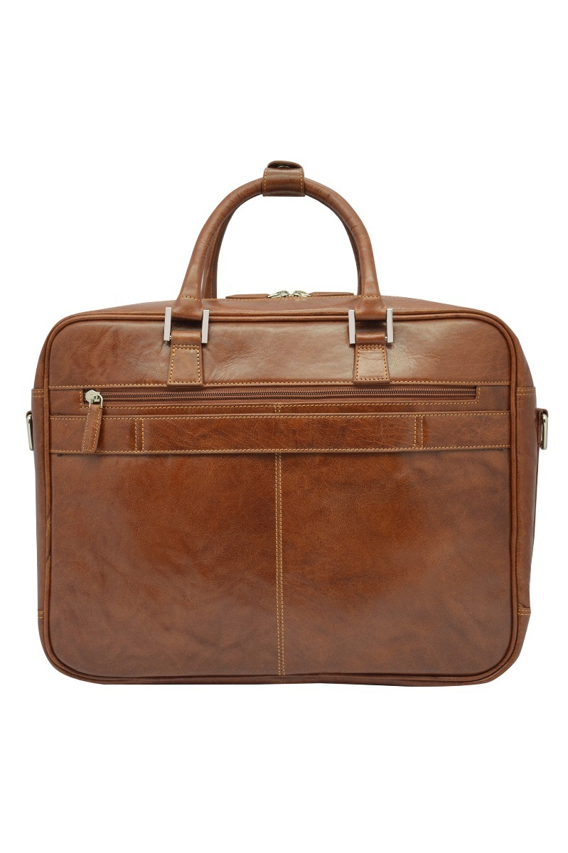 GENUINE LEATHER TAN PROFESSIONAL BAG