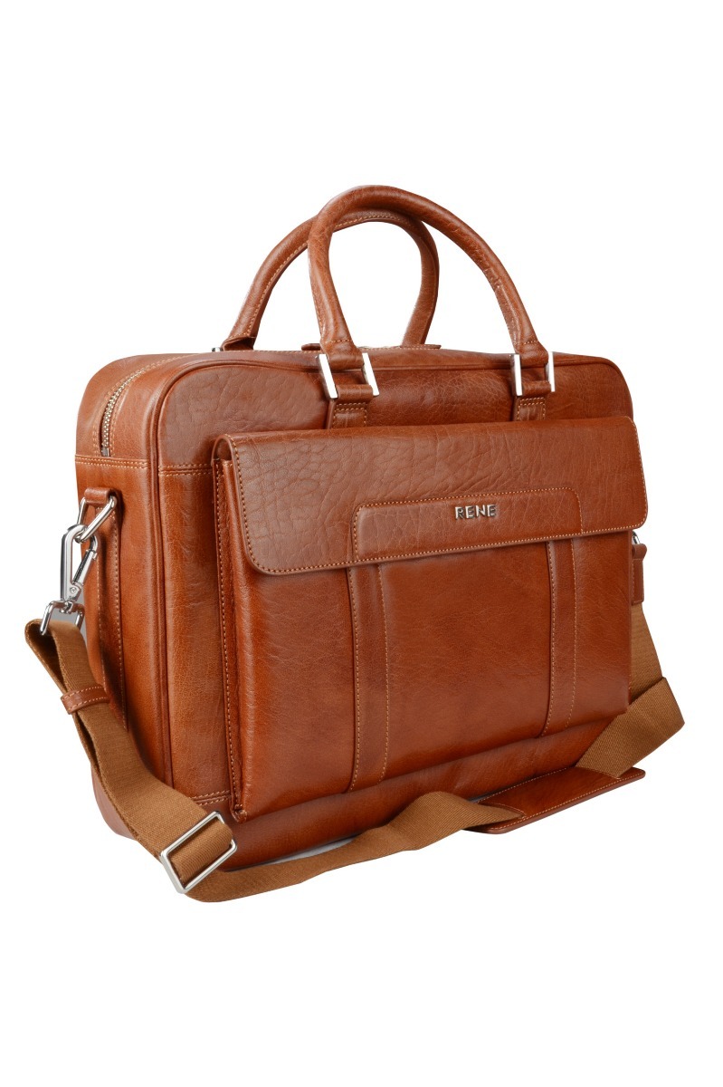 GENUINE LEATHER TAN PROFESSIONAL BAG
