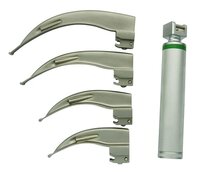 Fiber Optic Laryngoscope Set Macintosh With Handle - Material: Steel