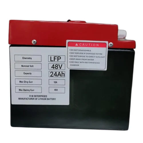 Red 48V 24Ah Lithium Battery Pack For E-Vehicles