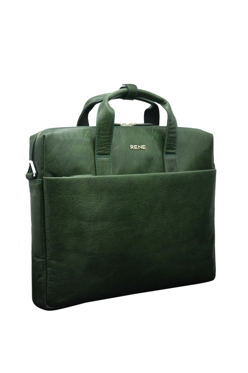 GENUINE LEATHER BOTTLE GREEN PROFESSIONAL BAG