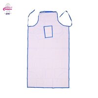 Apron Heavy Duty Reusable Waterproof Pe For Kitchen Dishwashing, Lab Work, Butcher, Dog Grooming, Cleaning Fish, Doctor Use (pack Of 3 Pcs) - Color: Yellow / Blue