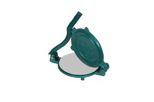 Poori Maker - 3 Inch Diameter, Cast Iron Material, Green Paint Coated Finish, Circular Design