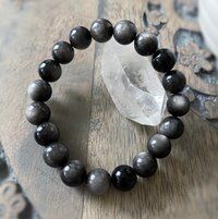 Silver Obsidian Bracelet