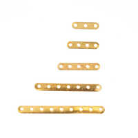 100g Hole Patti - Golden 3 Hole Connector | 12mm Size, Versatile Design For Crafting And Jewelry Making