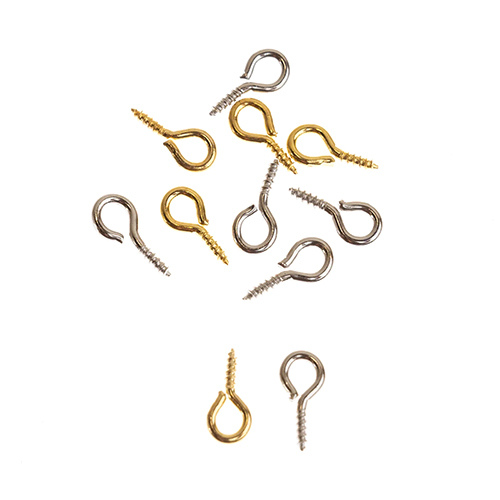 200Pcs Colorful Small Screw Eye Pins, Eye Screw Clasps, Jewelry Eye Hooks, Self...