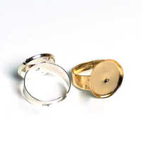 15mm Finger Ring Base - 15mm Size, Golden/silver Color | Elegant Jewelry Ring For Custom Design And Personalization