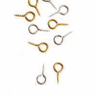 Screw Eye Pins - Metal Alloy, Size 2 No 8mm, Available In Golden, Silver, Nickel | Durable Pins For Crafting And Diy Projects