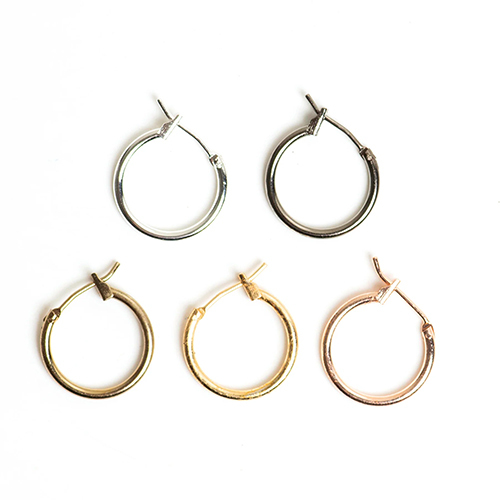 16mm Round Earring Hoop Brass Bali