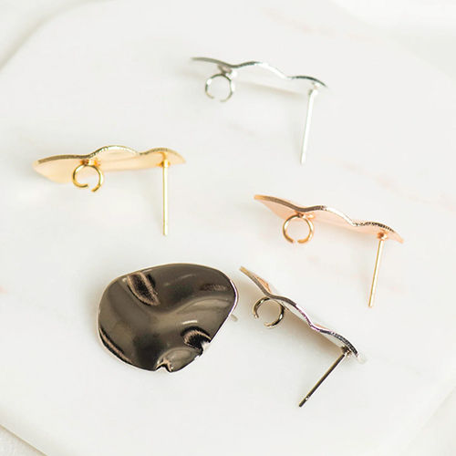 18mm Oval Shape Metal Base Earring Stud