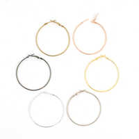 48mm Earring Hook Bali - Color: Assorted Colors (gold Rose Gold Silver Black)