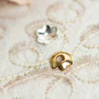 4mm Designer Beads Cap - Golden/silver Color, Weight 500g | Elegant 4mm Size Beads For Crafting And Jewelry Making