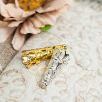 Designer Metal Beads Cap | Size: 22mm | 500g | MC43 - Golden/Silver Color, Stylish Design Perfect for Jewelry Crafting and Decoration