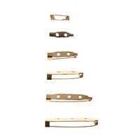 Gold Plated Brooch Pin - Gold Plated, 15mm Size, Golden Color | Elegant Design With 1 Hole For Easy Attachment