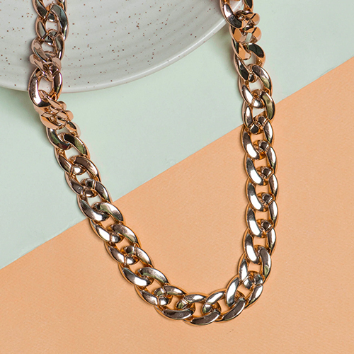 Metallic Mask Acrylic Chain Curb Link | 1mtr | AC06