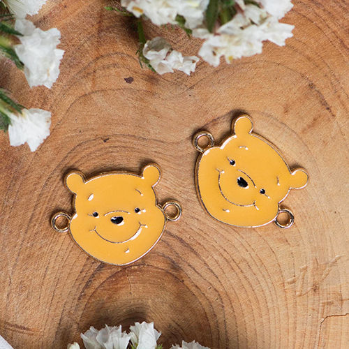 16x23mm Pooh Cartoon Enamel Connector