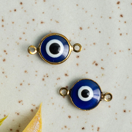 8mm Evil Eye Connector Charms