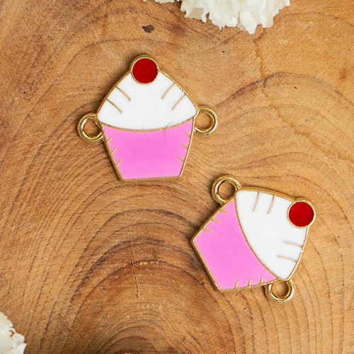 18mm Ice Cream Enamel Charms Connector