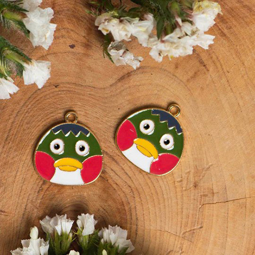 18mm Angry Bird Cartoon Enamel Charms Pendants