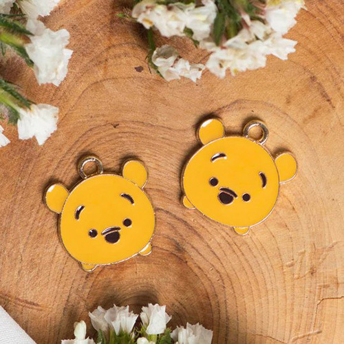 26mm Pooh Cartoon Enamel Charms Pendants