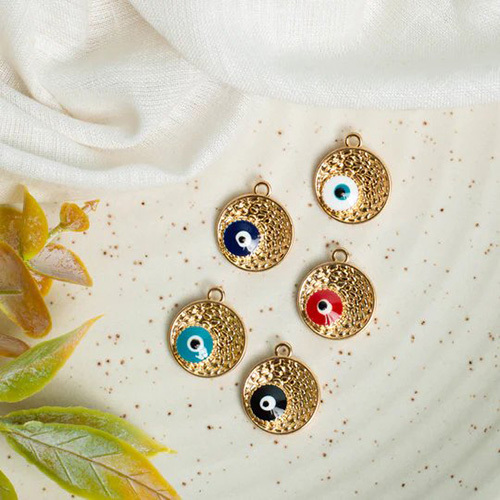 16mm Evil Eye Enamel Charms Pendants