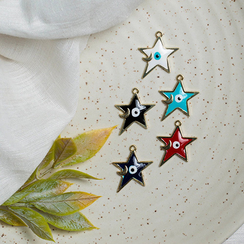 24mm Star Shape Evil Eye Charms