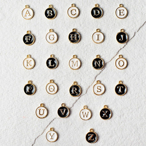 Enamel Alphabet Charms