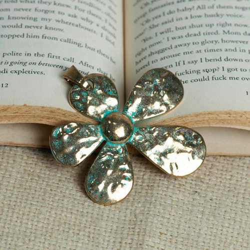 68mm Flower Antique Alloy Charms Pendants