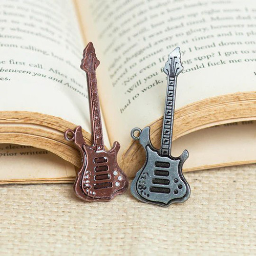 56mm Guitar Antique Alloy Charms Pendants