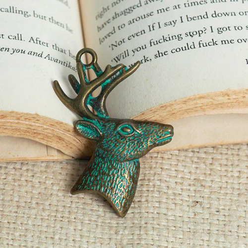 60mm Deer Antique Alloy Charms Pendants