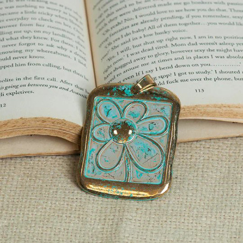 54mm Flower Antique Alloy Charms Pendants