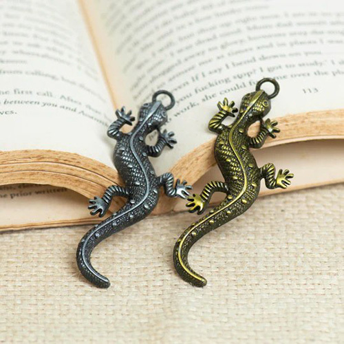 72mm Lizard Antique Alloy Charms Pendants