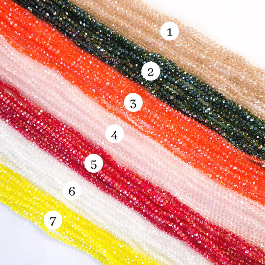 4mm Tire Rainbow Elegant Glass Beads