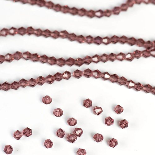 Elegant Glass Beads | Size : 4mm Crystal GB Approx. 88 beads perline | 10 Line