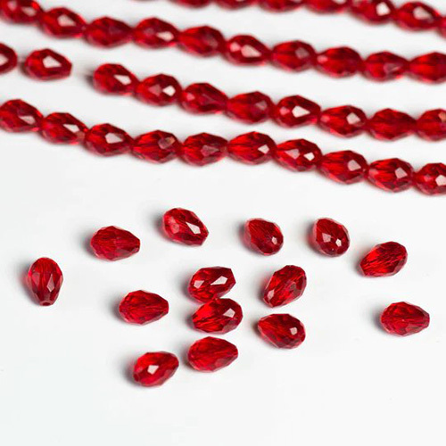 Elegant Glass Beads | Size : 8x12 Drop GB Approx. 56 Beads Perline | 5Line