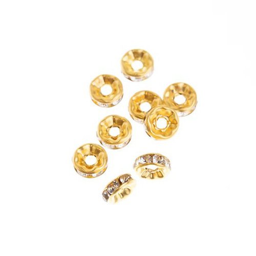 8mm Rhinestone Spacer Beads