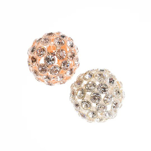 34mm Rhinestone Spacer Beads