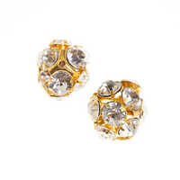 20mm Rhinestone Spacer Beads - Round Shape, 20mm Size | Crafted For Elegance And Versatility In Jewelry Design