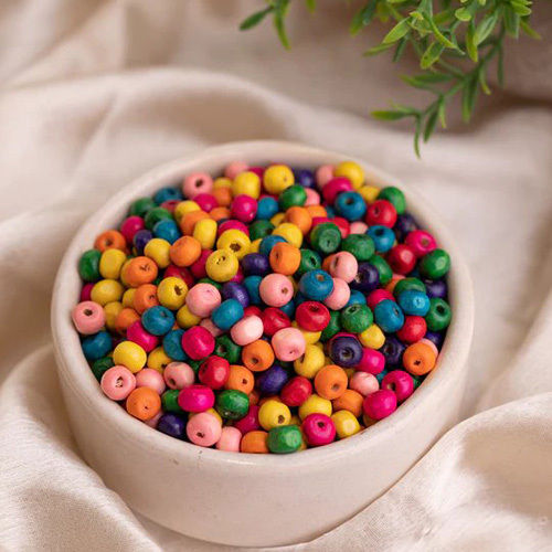 Multicolor 6Mm Wooden Beads